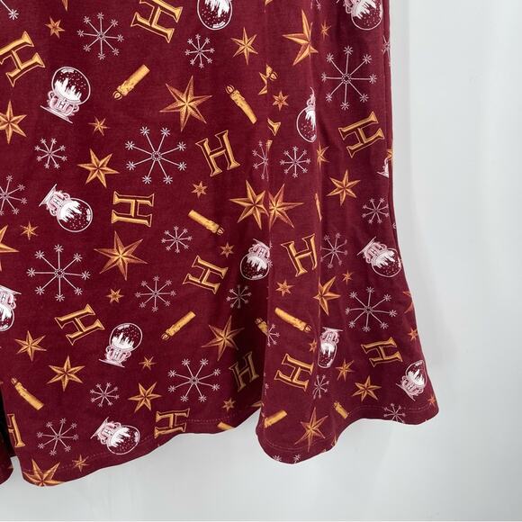 HOT TOPIC X HARRY POTTER Skirt Size 3X Retro Holiday NWT Stretch Casual Curvy - Picture 13 of 16